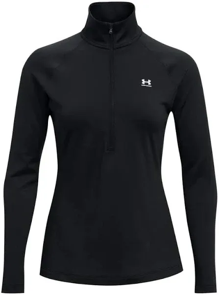 Under Armour Athletics Coldgear 1/2 Zip Woman&#039;s Sweatshirt Navy 1368699-410 NWT