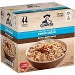 Quaker Instant Oatmeal Lower Maple &amp; Brown Sugar 1.19 Oz Pack of 44