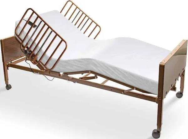 Proheal Full Electric Hospital Bed For Home Use with Foam Mattress and Half Rails