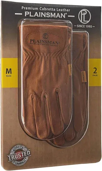 Premium Cabretta Leather Gloves 2 Pair Medium