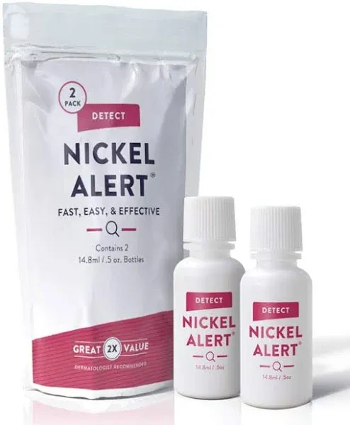 Nickel Alert® 2-Pk | Nickel Test Kit to avoid contact with nickel in jewelry