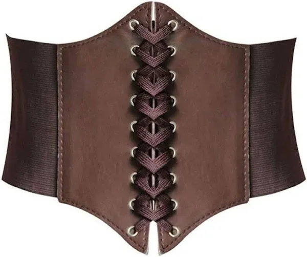 Hanerdun Lace-Up Corset Elastic Cinch Belt