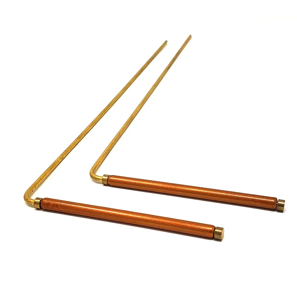 Solid Copper and Brass Dowsing Rods with Smooth Movement for Tracing Spiritua...