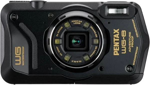 PENTAX WG-8 Green All-Weather Adventure Camera, Featuring Outstanding Waterproof, dustproof, Shock-Resistant Performance, Multi-Application Ring Light for Macro Photography and Webcam Function