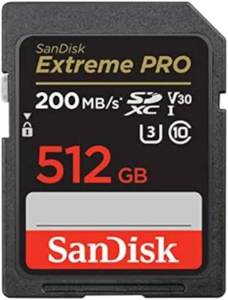 SanDisk 128GB Extreme PRO SDXC Class 10 UHS-1 V30 Flash Memory Card