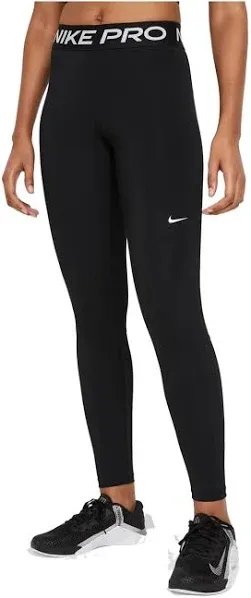 Nike Leggings Womens M Medium Gray Pro 365 Dri Fit Logo Mid Rise Cropped Fitted