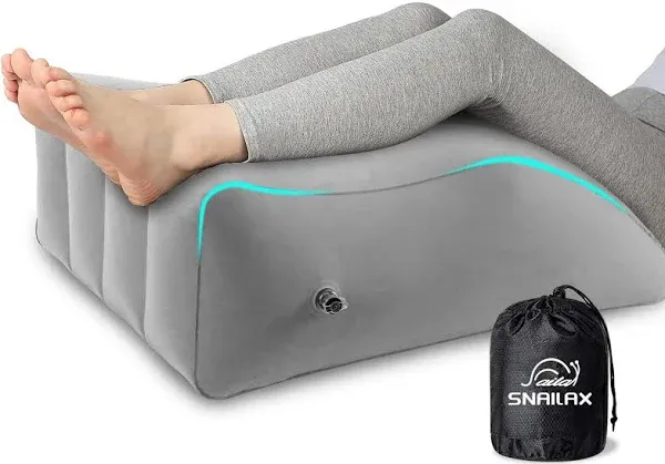 Snailax Inflatable Leg Elevation Pillow for Swelling, Circulation, Wedge Pillow for Sleeping, Back Pain, Leg Support Polyvinyl Chloride Pillow for After Aurgery, Recovery