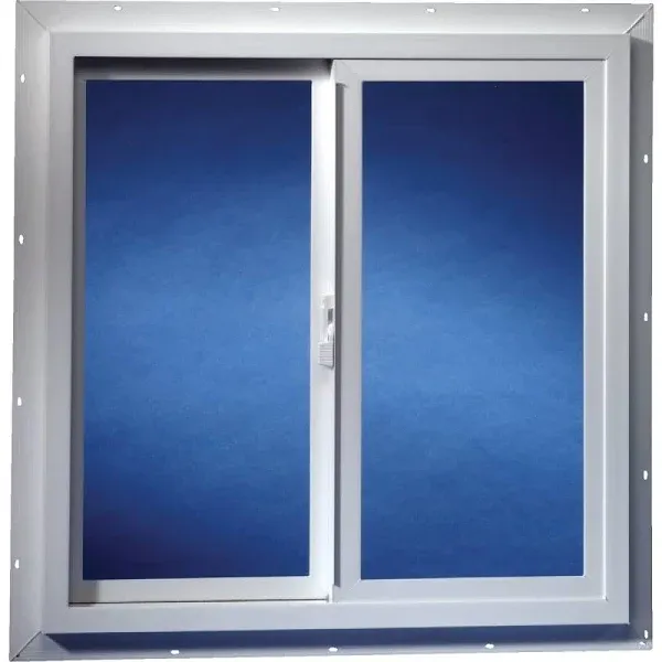 Duo-Corp  Agriclass Double Slide Vinyl Utility Window  White  Glass/Vinyl  Window  23-1/2 in. W x 35-1/2 in. L