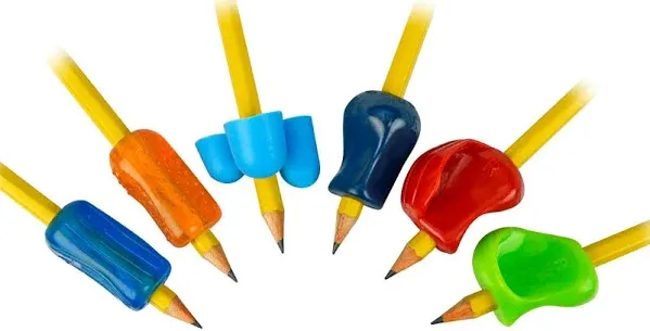 The Pencil Grip Premium Pencil Grips, Universal Ergonomic Writing Aid For Righties And Lefties, Colorful Pencil Grippers, Assorted Colors & Styles, 12 Count - PGP-012