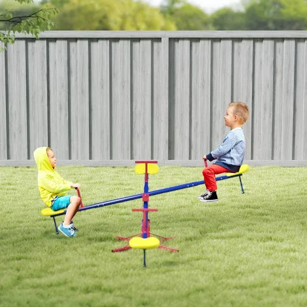 Outsunny Teeter Totter 4 Seat Outdoor Seesaw