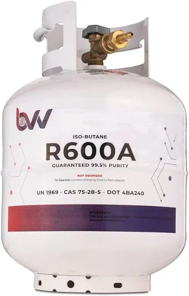 BVV 20LB Iso-Butane Refill Tank - Fuel for Iso-Butane Gas Stove, Lighter - 99.5% Pure Propellant Cannister for Gas Ovens, Torch-None/None