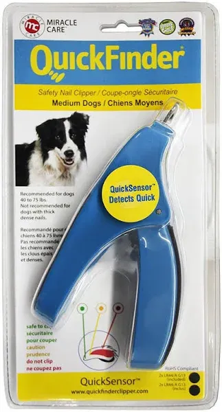 QuickFinder Safety Nail Clippers - Medium Dogs - 40 To 75 Lbs(4782) NOS/NWT