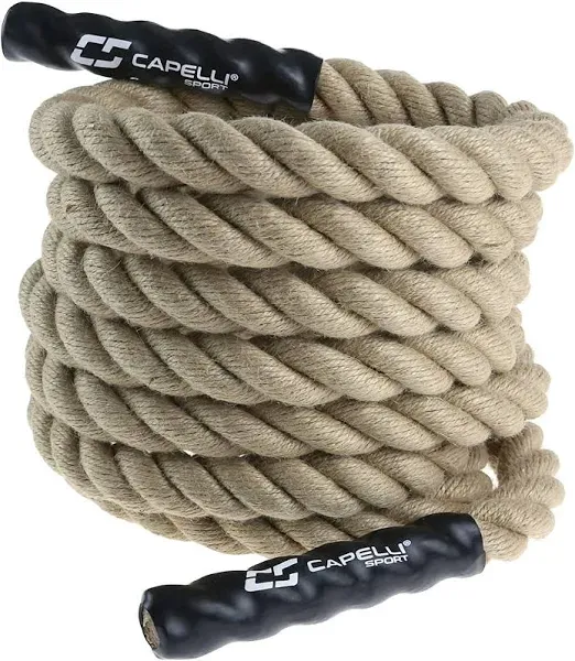 Capelli Sport Battling Ropes, Workout Battle Ropes for Strength Training and Cardio, Brown, 20 ft Length