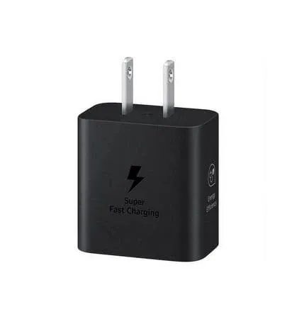 Fast Charger 25W Black USB-C Type Fast Charging For Samsung Android Phones