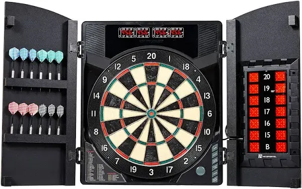 MD Sports Dartboard Cabinet Multiple Styles Smart Dartboard With Digital X/O Cri