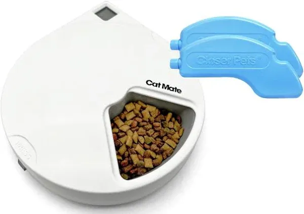 Cat Mate C500 - 5 Meal Digital Automatic Feeder with Ice Packs for Cats and S...