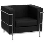 Flash Furniture ZB-REGAL-810-1-CHAIR-BK-GG Black LeatherSoft Upholstery Tufted Seat and Back Hercules Regal Series Chair