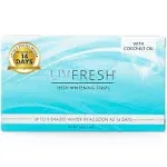 LIVFRESH Teeth Whitening Strips, Results in 14 Days, Cleans Teeth & Reduces Plaque, Enamel Safe, for Sensitive Teeth, Uses Coconut Oil & Hydrogen