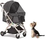 Pet Rover Lite Premium Light Travel Stroller - Grey