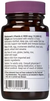 Bluebonnet Vitamin A 10,000IU 100 Softgel