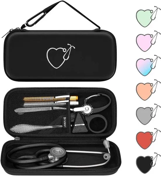 Stethoscope Case for 3M Littmann Classic III, Lightweight II S.E, MDF Acoustica Deluxe Stethoscopes, Extra Room for Nurse Accessories and Medical