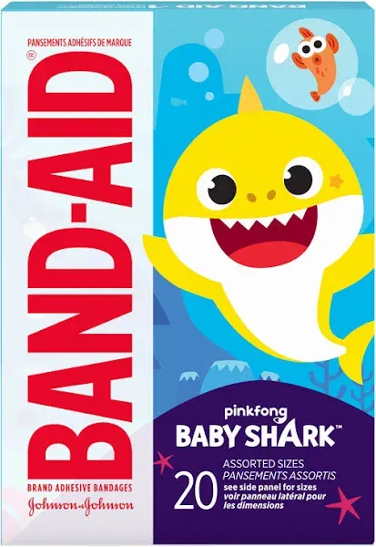 Band-Aid Brand Adhesive Bandages Baby Shark 20CT