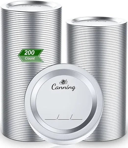 100-Pack Wide Mouth Canning Lids for Ball &amp; Kerr Jars - Airtight Sealing