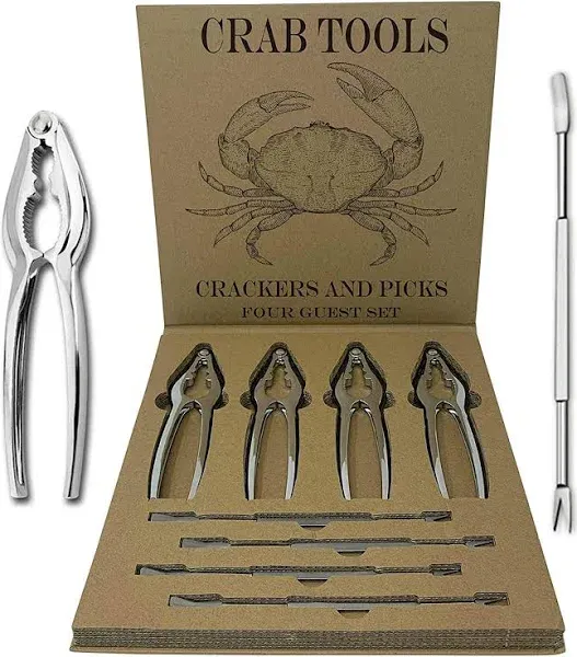 adamsbargainshop Crab Leg Crackers and Picks Set of 4