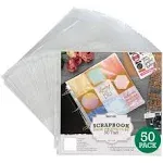 Samsill Scrapbook Refill Pages 12x12 Inch 50 Pack Fits 3 Ring Scrapbook Binde...