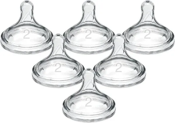 NWT Dr Brown&#x27;s Natural Flow nipples Level 2 Set of 6 wide neck