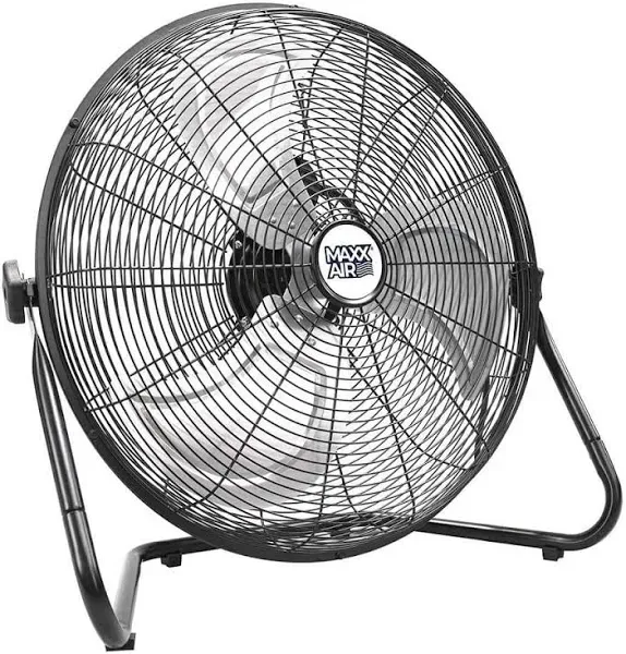 COSTWAY Floor Fan, 20-inch High Velocity Floor Fan with 225° Adjustable Tilt, 3-Speed Adjustable, Heavy Duty Metal Industrial Floor Fan for Home Garage Warehouse Workshop Outdoor Indoor Use, Black