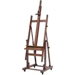 MEEDEN Extra Large H-Frame Studio Easel - Solid Beech Wooden Artist Pr