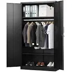 Fesbos Metal Wardrobe Cabinets with Lock