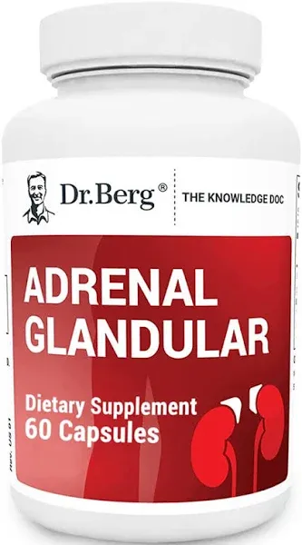 Dr. Berg Adrenal Glandular, Grass-fed Adrenal Bovine powder, 300mg