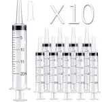 LabAider 10 Pack 20ml/cc Plastic Syringes