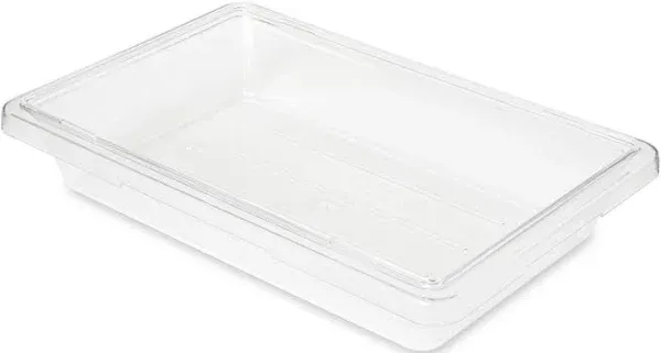 Rubbermaid Commercial Products Polycarbonate Food Storage Box/Tote, 2 Gallon, Clear, for Restaurant/Kitchen/Cafeteria