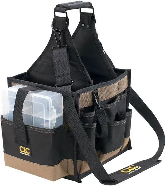 CLC Custom LeatherCraft 1528 Large Electrical and Maintenance Tool Carrier, Black