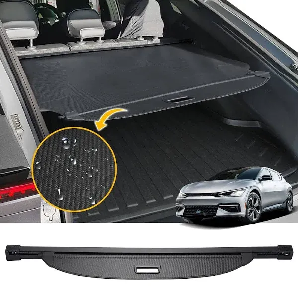 BIGACOVER Retractable Rear Trunk Security Cover Shielding Shade for 2022-2023 Kia EV6