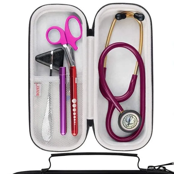 NIP BOVKE Black, Stethoscope Case for 3M Littmann Classic III, Lightweight II