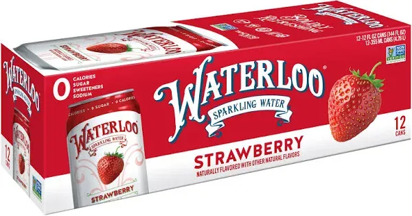 Waterloo Sparkling Water, Watermelon - 12 pack, 12 fl oz cans