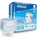 Attends Bariatric Disposable Underwear Pull On with Tear Away Seams 3X-Large, AU60, Severe, 40 Ct