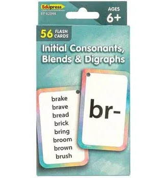 Edupress Initial Consonants Blends & Di Graph Flash Cards