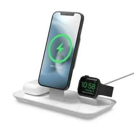 Mophie 3-in-1 MagSafe Charger Stand for iPhone, AirPods, &amp; Apple Watch • White