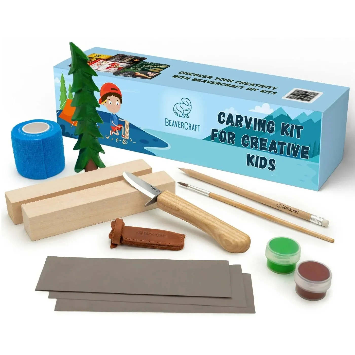 BeaverCraft DIY08 Spruce Tree Carving Kit