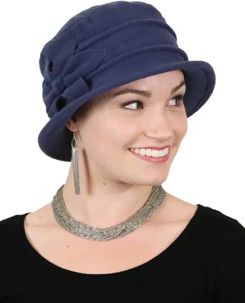 Women's Fleece Flower Cloche Hat