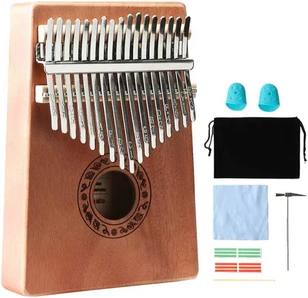 Newlam Kalimba Thumb Piano 17 Keys, Portable Mbira Finger Piano Gifts for Kids