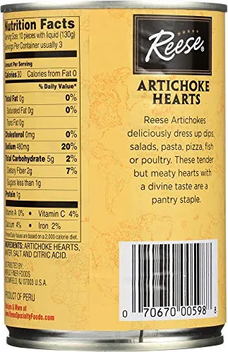 Reese Quartered Artichoke Hearts, 14 Ounces (Pack of 12)