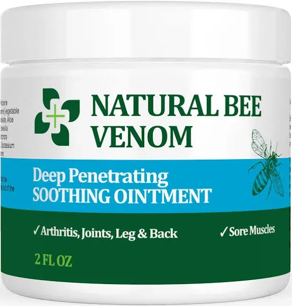 Bee Venom Serum Joint & Muscle & Bone Cream, Pure Natural Ingredients, Fast Acting, Relief Back, Shoulder, Back, Neck, Hands, Elbows, Feet, Leg, Knees, Ankle, for Adults, Elderly