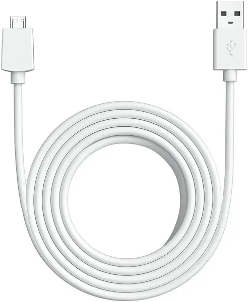 Ring 10 ft USB-A to Micro USB Power Cable for Indoor Cam - White