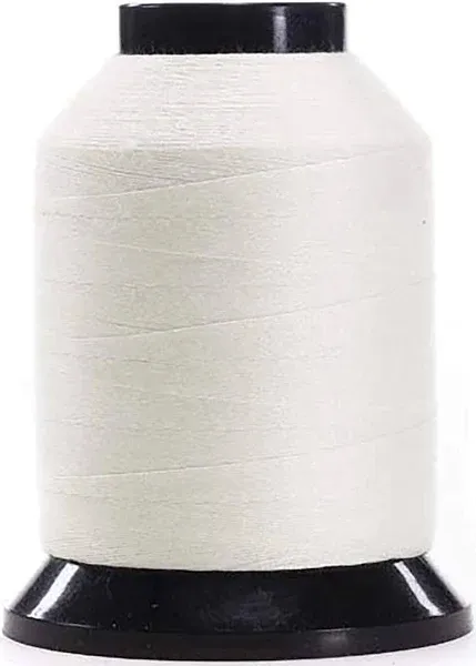 Finesse Thread | 100% Polyester, 3ply, 50wt | 1500yds Stackable Thread Cones | 100% Polyester Thread for Quilting and Sewing (Pearl White)